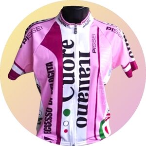 Pissei Italia Profesional Cycling Jersey Top Sz Sm